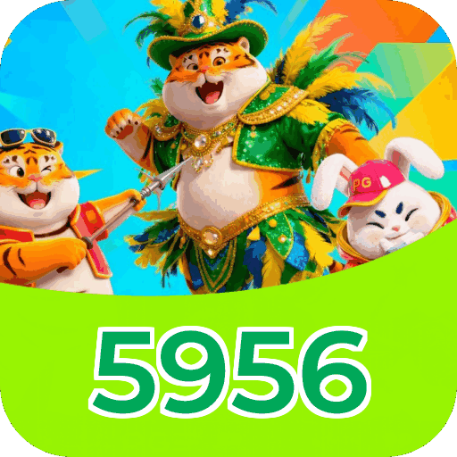 Interface do aplicativo 5956 mostrando jogos disponíveis no iOS e Android